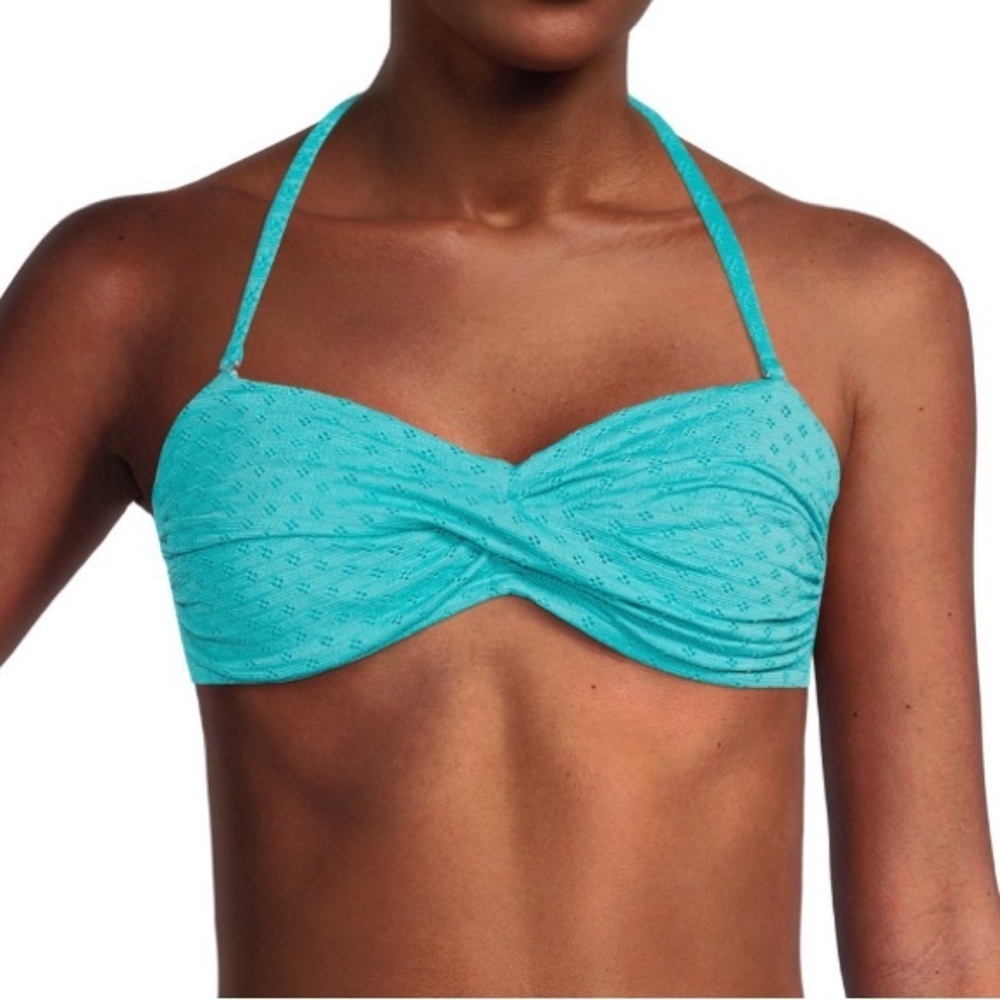 Eyelet Twist-Front Swimsuit Top
